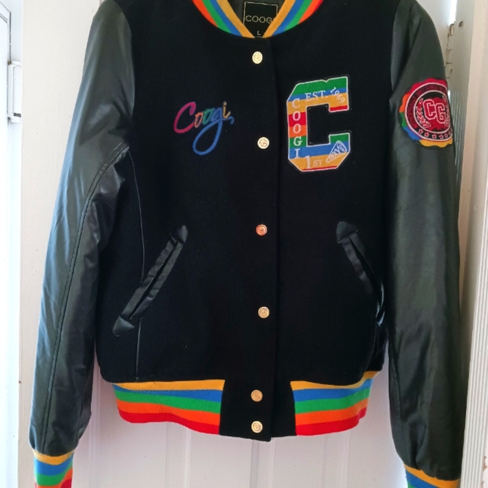 Coogi Rainbow Bomber Jacket Size L